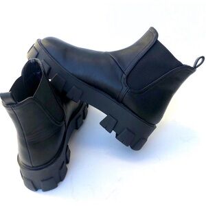 Billini Black Chunky Chelsea Lug Ankle Boots